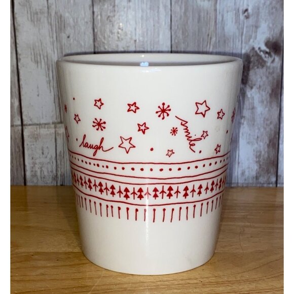 ED Ellen Degeneres Royal Doulton Holiday Accent Coffee Mug Faith Laugh Happiness - Picture 4 of 6